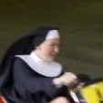 Nun in Bumper Car